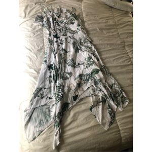 Spaghetti strap cold shoulder dress